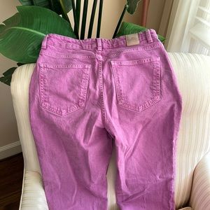 pink demon high waisted pants
